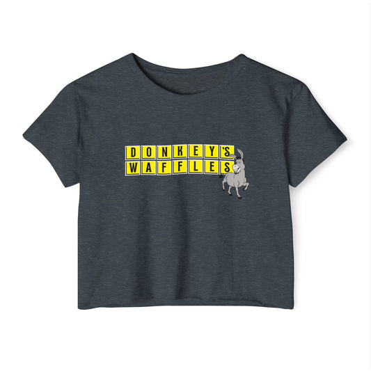 Donkey's Waffles Women's Festival Crop Top