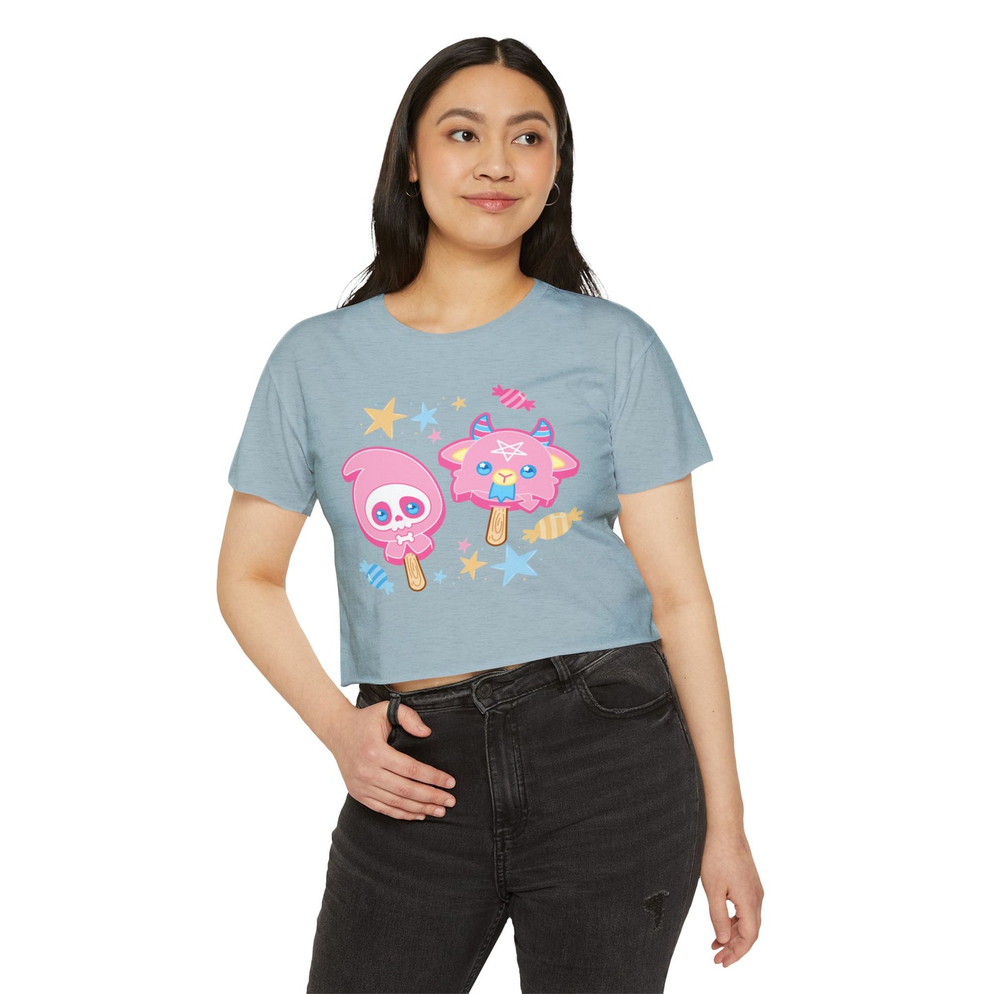 Halloween Treats Pastel Women's Festival Crop Top