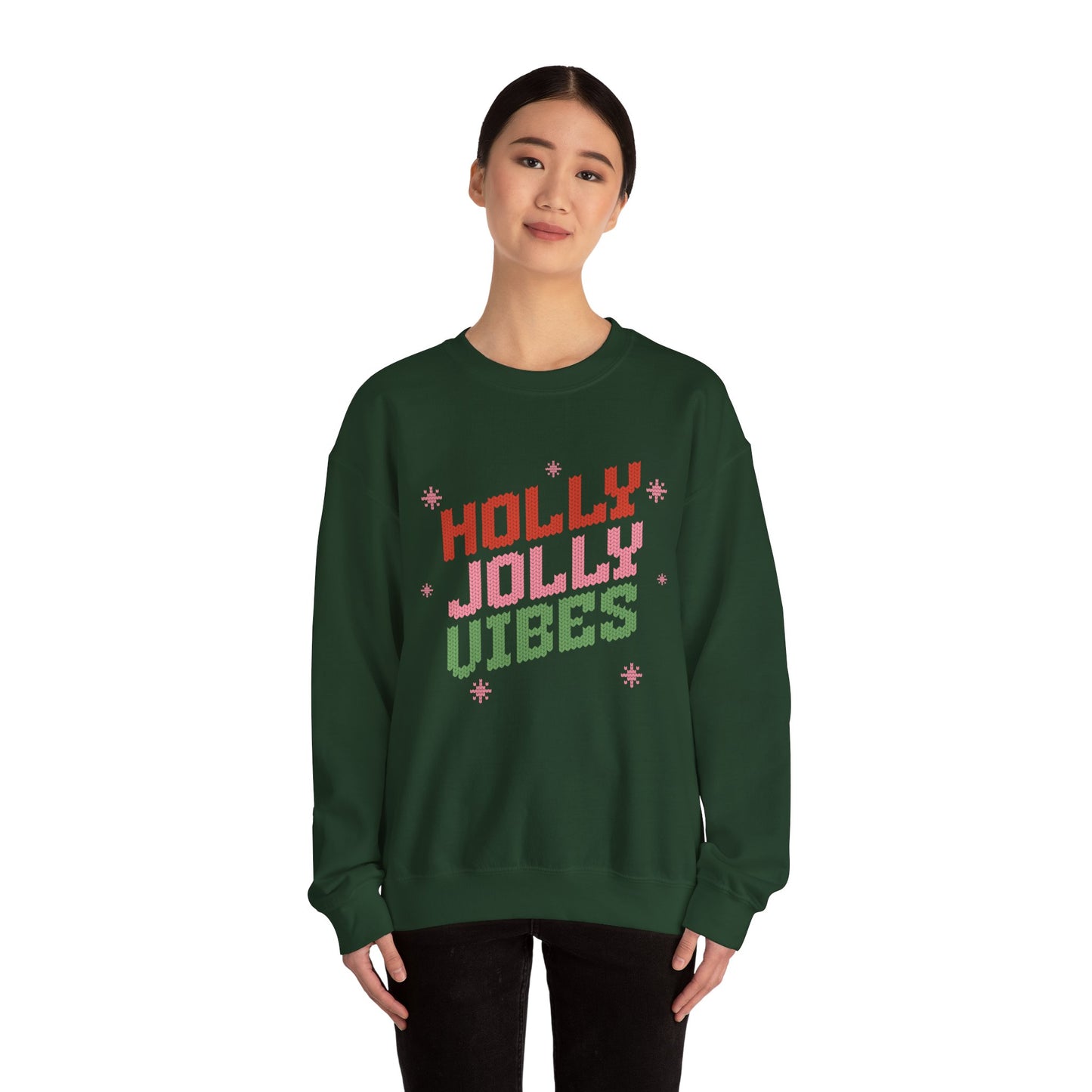 Holly Jolly Vibes Unisex Heavy Blend™ Crewneck Sweatshirt
