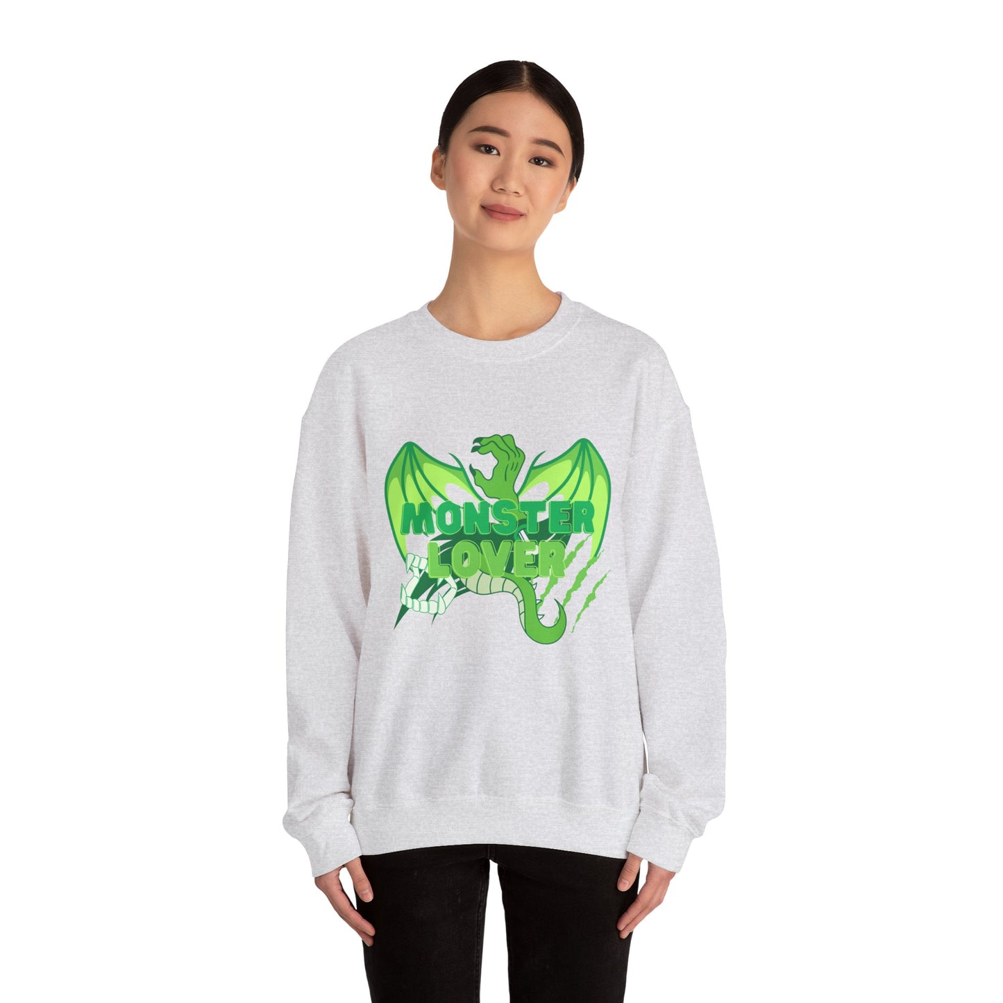 Lucky Green Monster Lover SE Unisex Heavy Blend™ Crewneck Sweatshirt