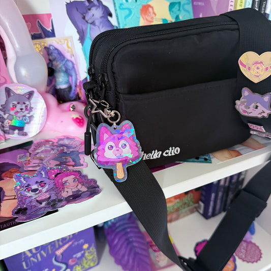 Wolf Treat Holo Keychain