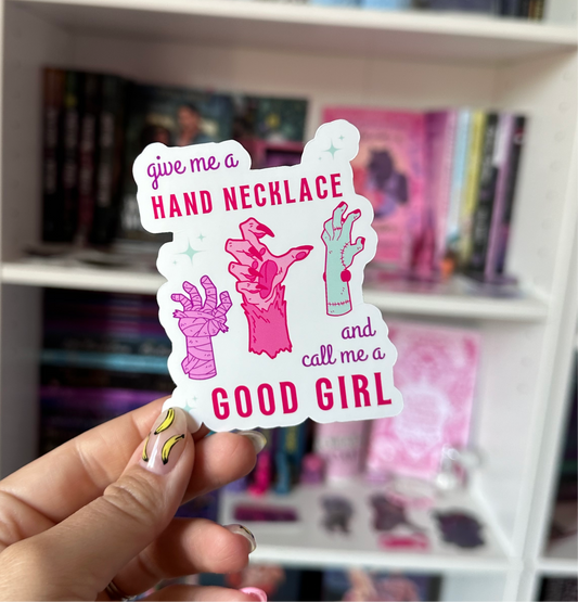 Hand Necklace Die Cut Sticker